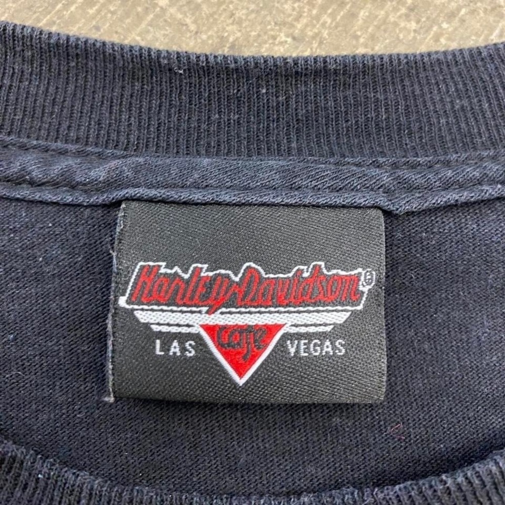 Vintage Harley Davidson Cafe Flames Bird Las Vegas Nevada 90s Longsleeve Shirt L - Picture 3 of 6